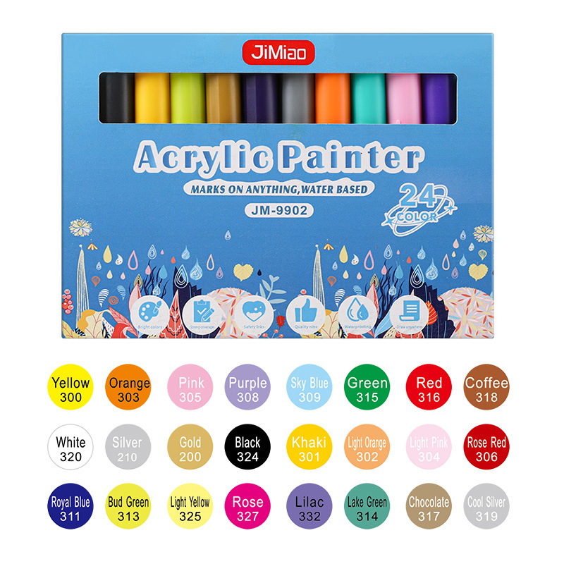 Marca pluma pintura acrílica marca pluma alta tasa de cobertura superposición color 2,0 dibujo de línea ilustración artefacto marca pluma acrílica