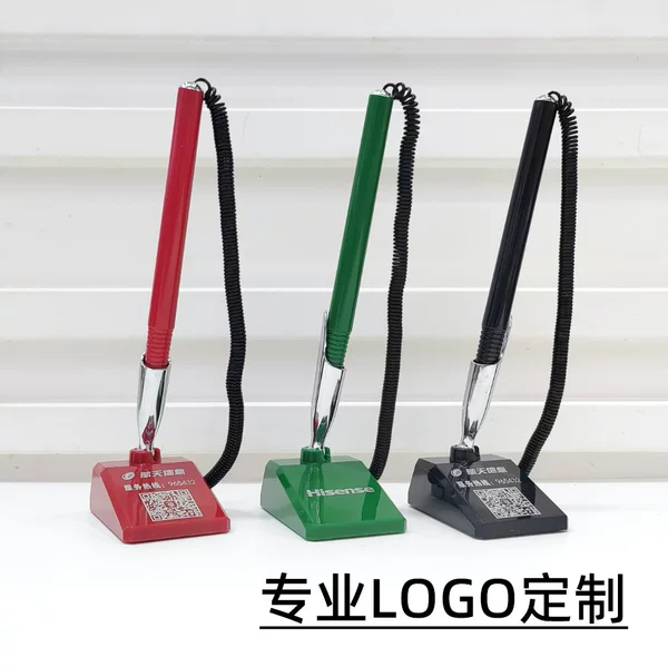 Enterprise Front Office Stationery LOGO Signature Neutral Fixed Pen Bank Hotel Desk Pen Spot Wholesale