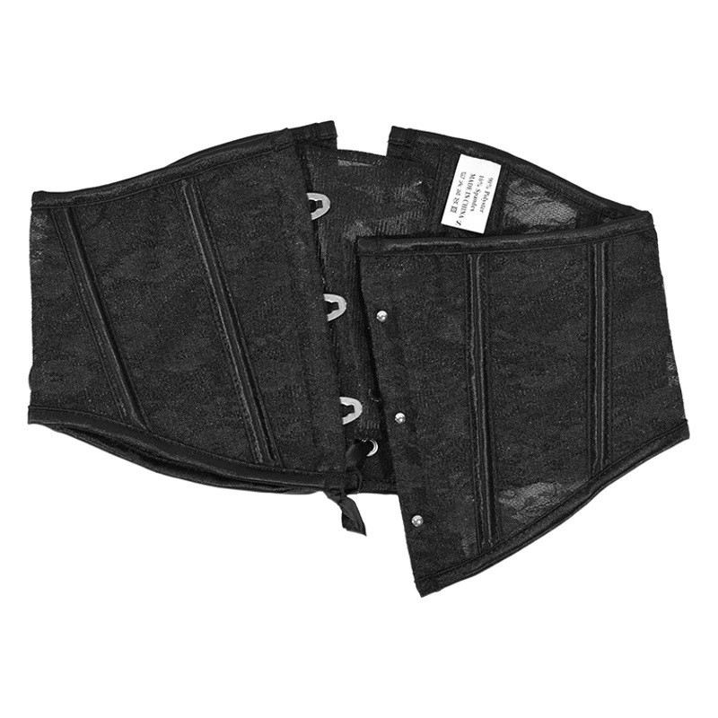 Новый короткий корсетный пояс из кружева шириной 16 см с 3 крючками, пояс для талии с эффектом "рыбьей кости", можно носить на улице, модный аксессуар для коррекции фигуры.