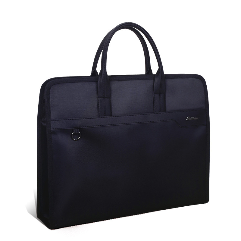 Portable Briefcase, Business Document Bag, Waterproof Information Bag, Office Large-Capacity Multi-Layer Conference Bag for Men and Women
