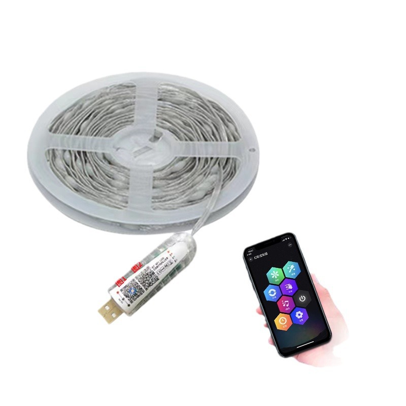 LED luz mágica línea de cuero de tres hilos punto de control Bluetooth música remoto luz cadena rgbic atmósfera luces de Navidad luces de vacaciones