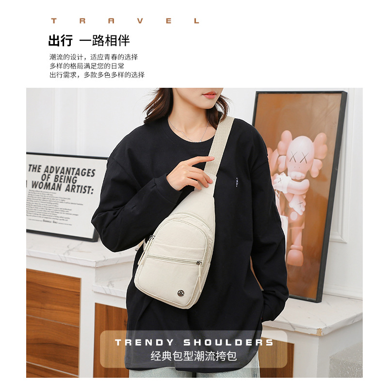 Nuevo bolso de pecho de moda para mujeres, estilo coreano, bolso de pecho de hombro único, mochila de viaje casual, mochila deportiva, mochila de moda