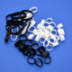 Silicone binding coil high elastic beam coil winding data cable binding belt black and white gray beam coil high temperature resistance