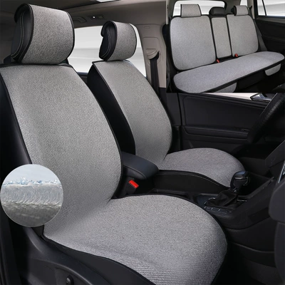Universal for All Seasons, Linen, Seat cushion, seat cover - gray-five-seater-vehicle