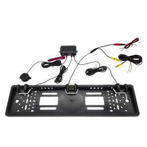 Avropa nömrə çərçivəsi 3-ü 1-də radar, 4LED avtomobil arxa görüntü kamerası
