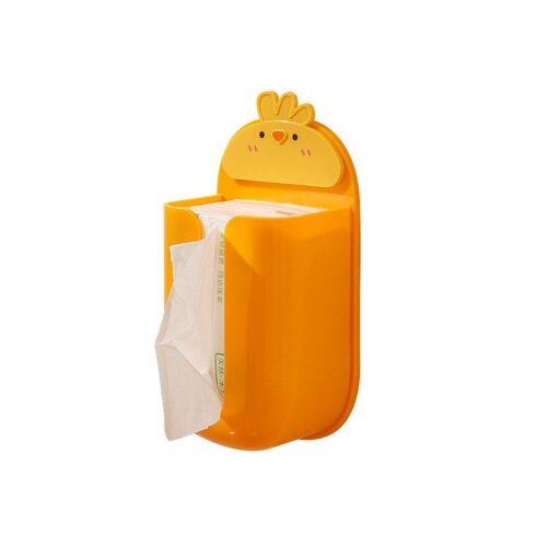 Creative cartoon tissue box multifunctional wall removable storage box living room bathroom wall hanging tissue box