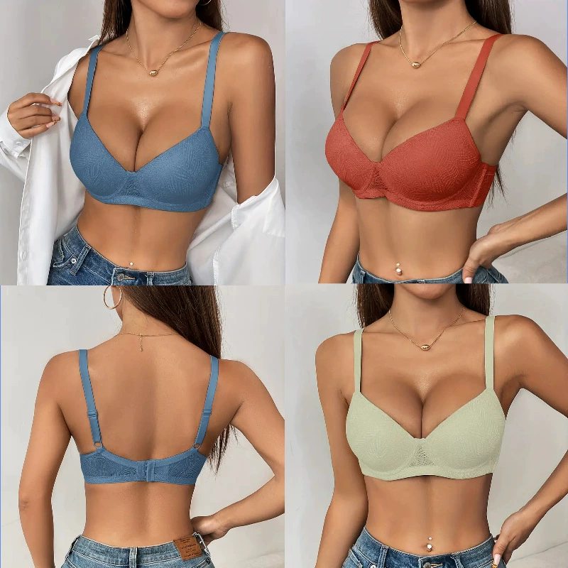 Трансграничный французский кружевной бюстгальтер Европейский и американский бюстгальтер большого размера, тонкий стиль со стальным кольцом для удержания вторичной груди, нижнее белье пуш-ап, бесшовное и дышащее