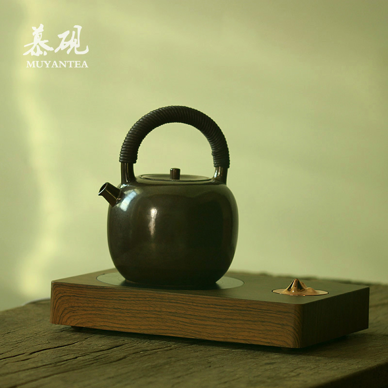 Mutao Japanese-style Electric Ceramic Oven Boiling Teapot Hand-made Coarse Pottery Lifting Beam Bubble Teapot Tea Ceremony Kung Fu Tea Set Household Kettle