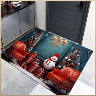 Cross-border Christmas New Cartoon floor mat home living room door mat decoration holiday festive floor mat