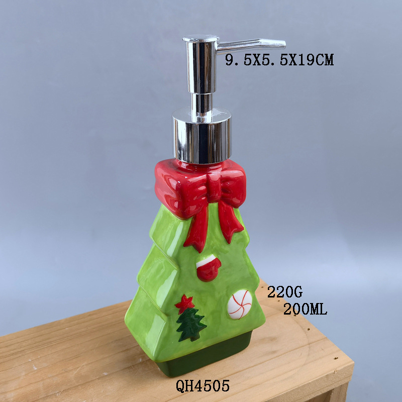 Botella de desinfectante de manos 3D hombre de pan de jengibre de cerámica para el baño en casa champú de alto valor gel de ducha prensa