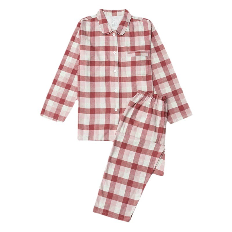 Хлопковая Фланелевая пижама без принта, домашняя одежда без принта, костюм без бокового шва, мужская и женская домашняя одежда, пижамы Live Hot