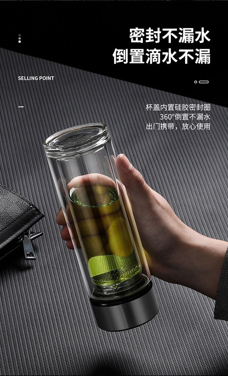 双层玻璃杯 耐高温玻璃杯  高硼硅玻璃杯 双层茶杯