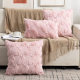 Cross-border New Quilted Embroidered Pillow Case Rabbit Hair Sofa Pillow Core-free Bedside Pillow Office Back Cushion