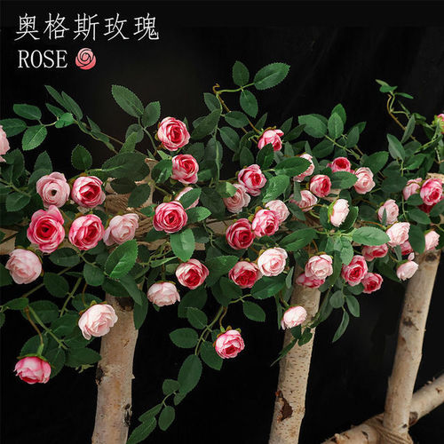 High-end simulated rose vine plastic artificial flowers air conditioner pipe beautification shading front door decoration arch background plant