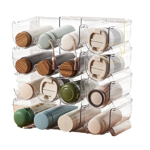 Water cup storage rack for thermos cups multi-layer transparent desktop creative home grape storage beverage and wine rack cross-border