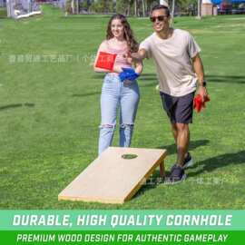 亚马逊木质沙包板现货玉米孔投掷套装木质沙包板互动户外投掷板