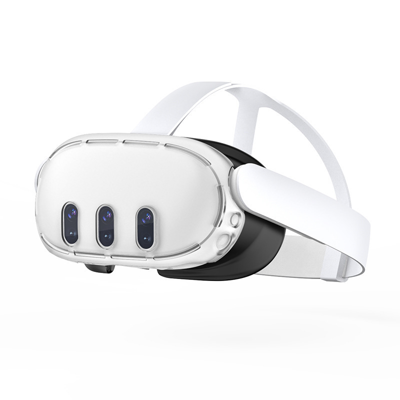 Meta Quest 3 VRヘッドセット用透明保護ケース、quest3本体用耐衝撃PCケースアクセサリー|undefined