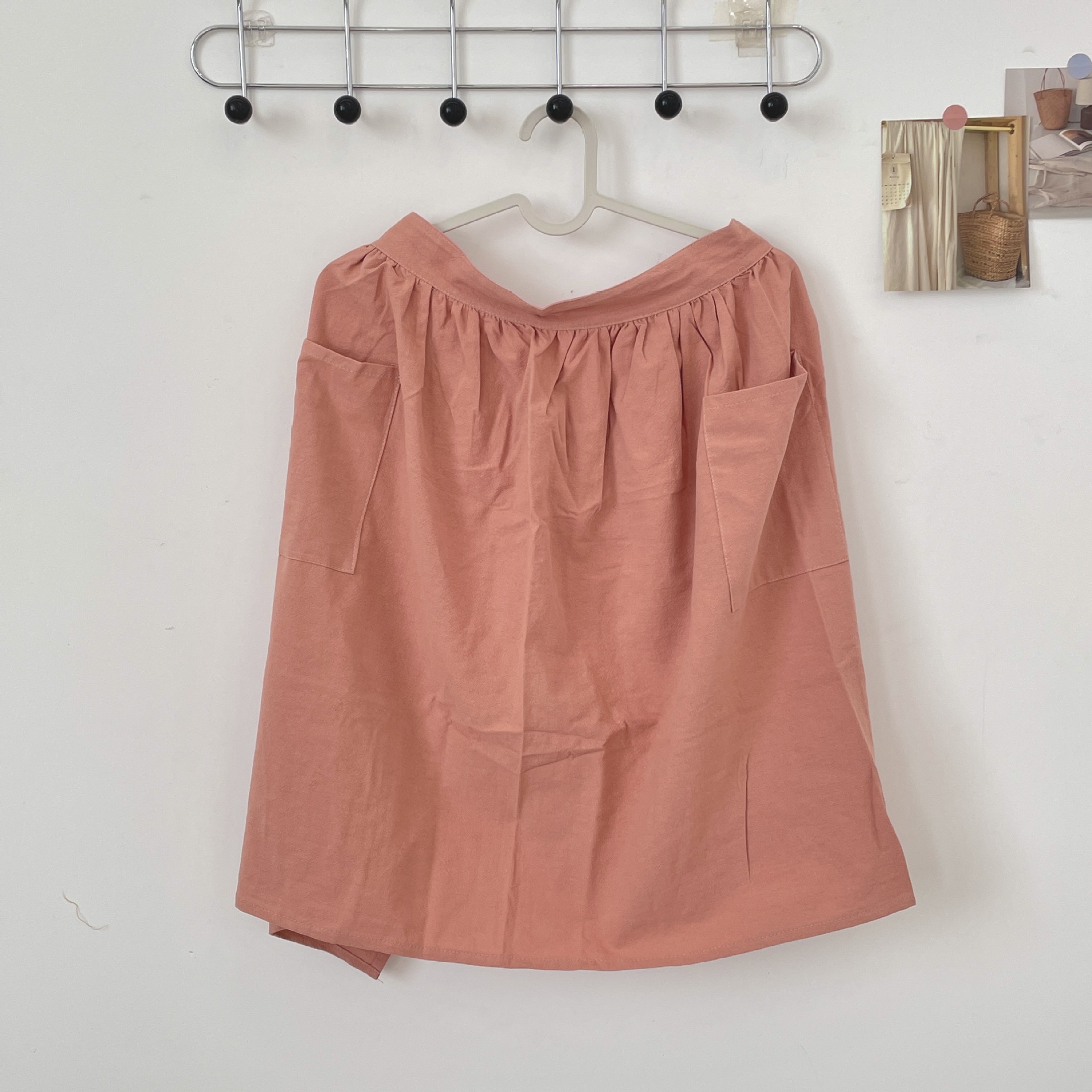bj412272 Durable Pure Cotton Adult Half-apron, Oil-resistant, For Home Cooking, Kitchen Tie-on, Solid Color Apron_voghion.com