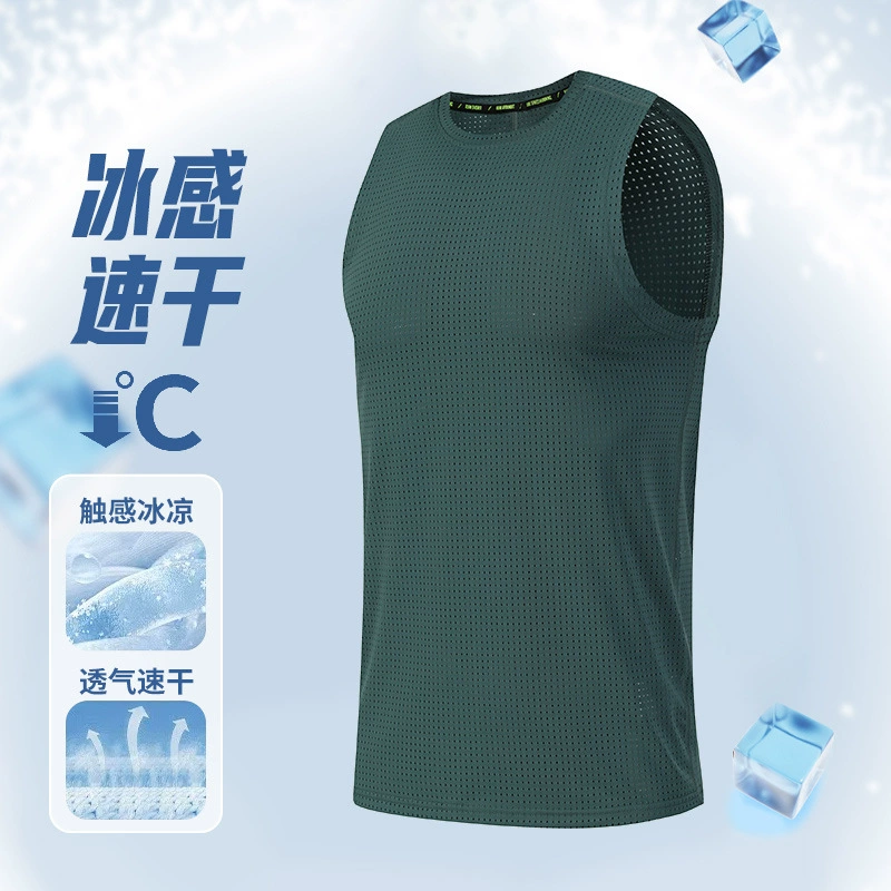 Мужской летний спортивный жилет европейского размера, облегающий, эластичный, для фитнеса и бега, без рукавов, тонкий, быстросохнущий