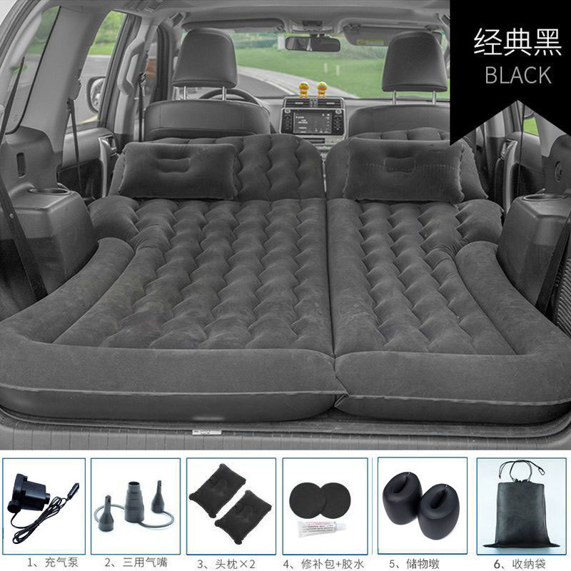 Bed Inflatable | Erheyi Vehicle-mounted inflatable bed - universal-black-storage-double-stool