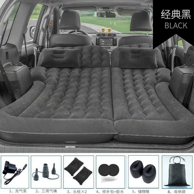 Dual-Purpose Inflatable Bed Suv | Vehicle-mounted inflatable bed - universal-black-storage-double-pier