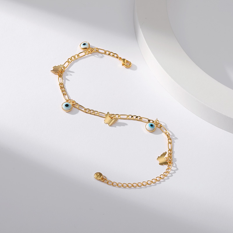 Fashion Devilu0027S Eye Butterfly Copper Plating Bracelets