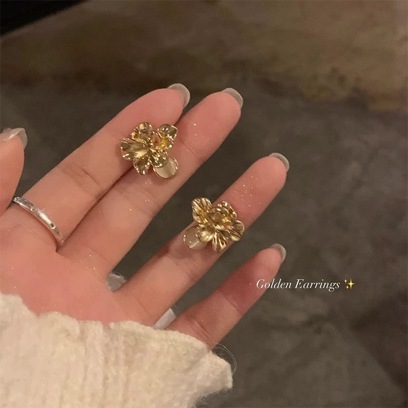 Серебряные серьги 925 проба, цветочные стили с жемчужиной и кристальными вставками, легкие