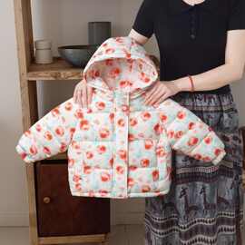 2025新款柔软韩版中小儿童棉衣连帽棉衣超长保暖卡通款式潮妈必无
