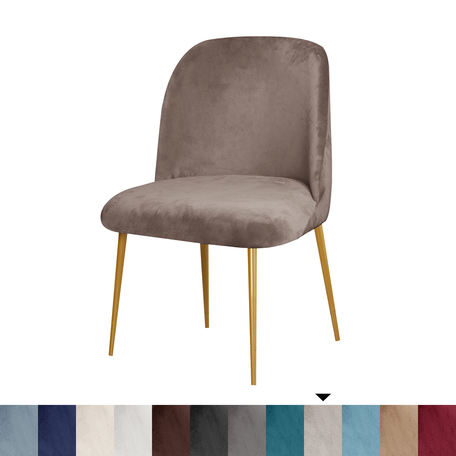Cubierta de Silla en forma de arco redondo de terciopelo transfronterizo cubierta de silla de comedor elástica cojín de sofá integrado