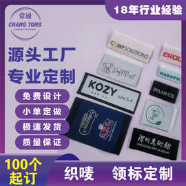 源头工厂织唛定制领标服装水洗标辅料帽子标定做高密针织绣标布标