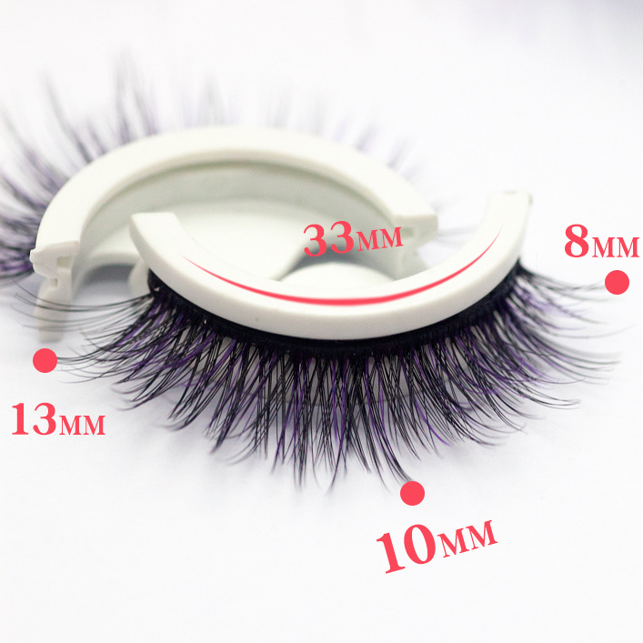 Pestañas postizas autoadhesivas sin pegamento Dequ Tira Pestañas traje de pelo de visón natural pequeño diablo tallo transparente