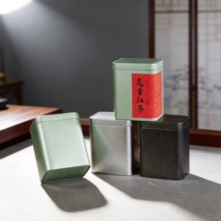 马口铁罐通版100克装茶叶罐密封金属罐复古色茶叶铁盒包装现货可