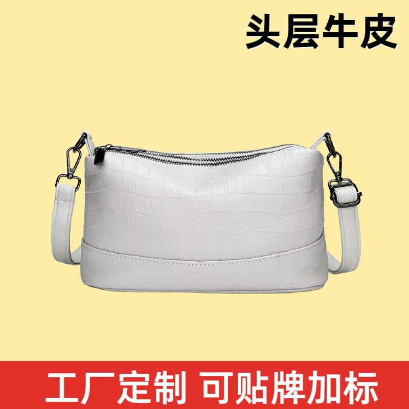 Genuine Leather Women's Bag, Three-Layer Large Capacity, New Stone Pattern Shoulder Bag, Fashionable Versatile Crossbody Bag, Trendy Сумка Genuine Leather Women's Bag, Three-Layer Large Capacity, New Stone Pattern Shoulder Bag, Fashionable Versatile Crossbody Bag, Trendy Сумка