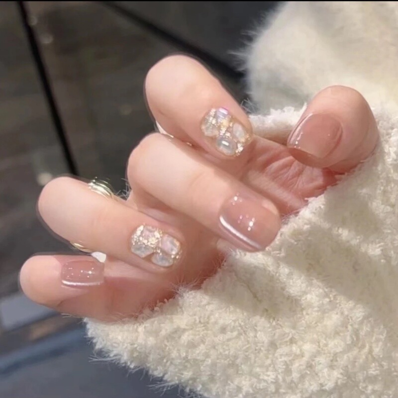 X320 fake nail patch removable wear nail New grapefruit pink cat eye full diamond handmade sealing layer phototherapy manicure X320 fake nail patch removable wear nail New grapefruit pink cat eye full diamond handmade sealing layer phototherapy manicure