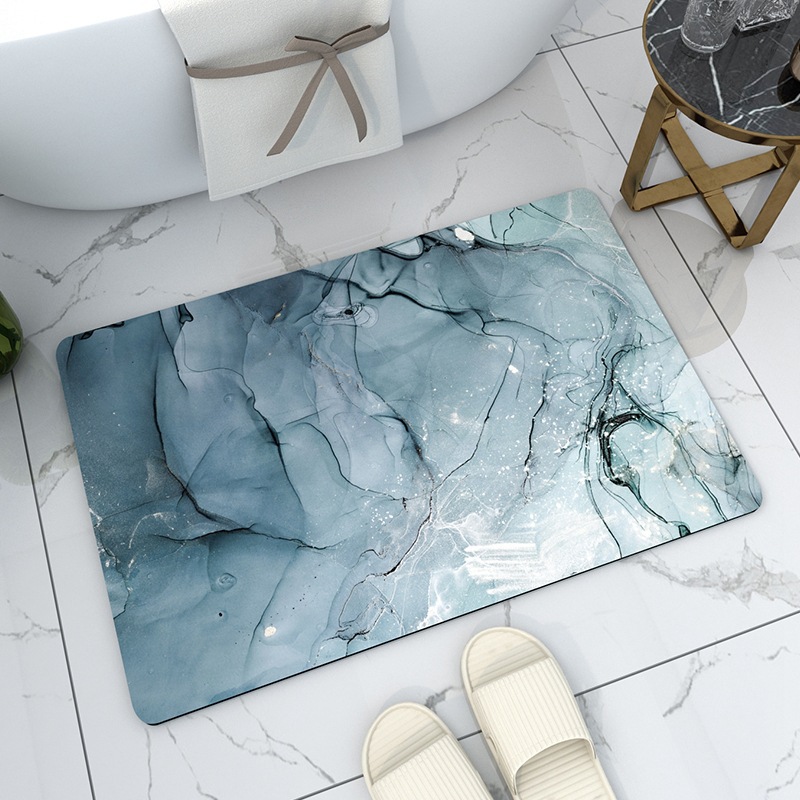 Alfombra de piso absorbente de baño de mármol antideslizante de secado rápido alfombra de piso alfombra de baño