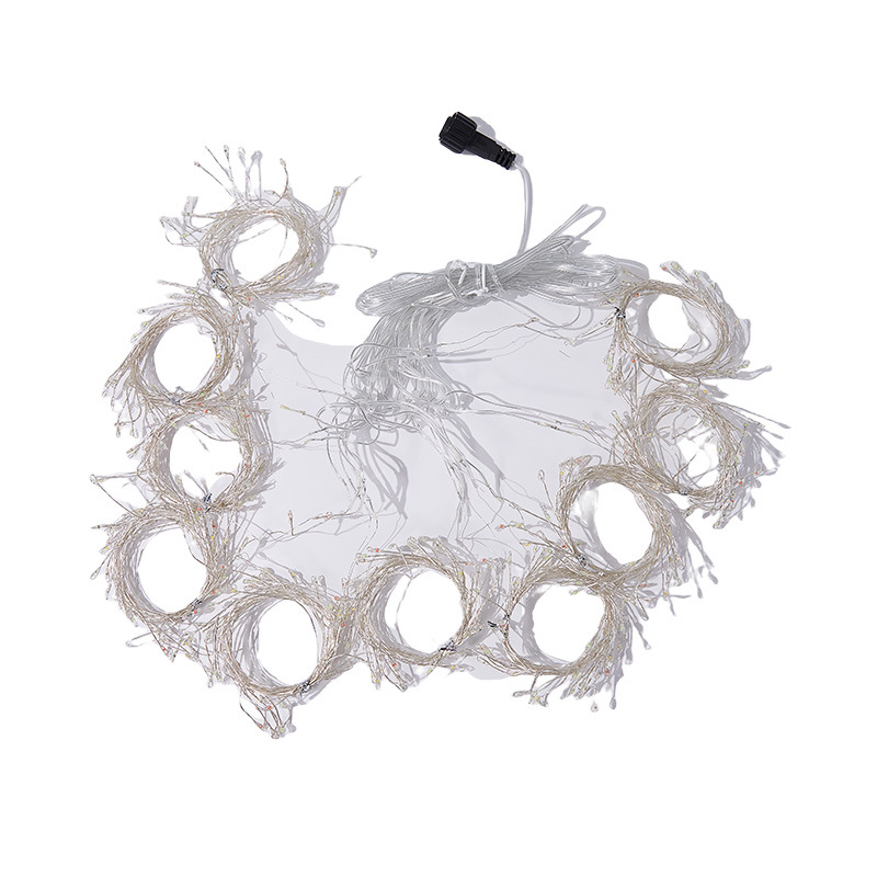 Lámparas de cortina de petardos creativas 10 colgando LED decoración de Navidad interior cuerda de lámparas de cobre en la atmósfera colgando lámparas nuevas luces