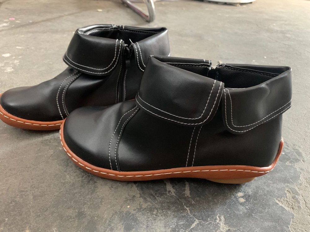 Bottes courtes à bout rond et talon moyen ShoeVault automne-hiver 2020 pour femmes, modèle Martin, pointure 43, marque indépendante_voghion.com