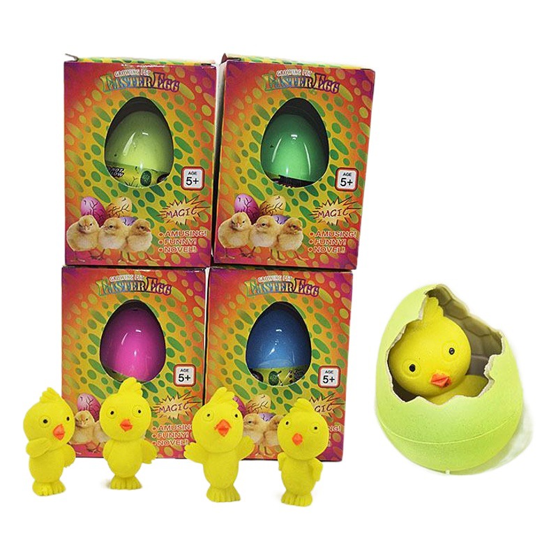 Venta caliente transfronteriza huevo de gallina mágica huevo para incubar Gallo de Pascua expansión huevo remojo agua Huevo mágico puesto pequeño juguete