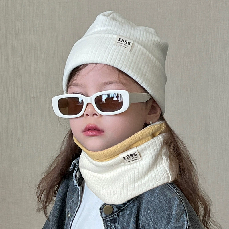 Children's hat, autumn scarf, demi-season keep warm set, Korean style