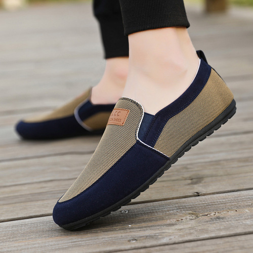 Old Beijing Cloth Shoes  Summer New Men's Canvas Shoes Work Shoes Korean Style Trendy Versatile Casual Board Shoes