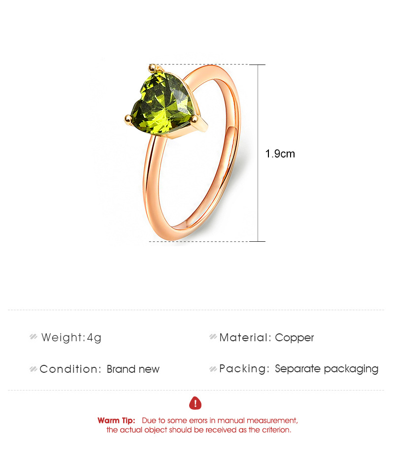 Großhandel Schmuck Herz Zirkon Kupfer Glatt Ring Nihao Schmuck display picture 1