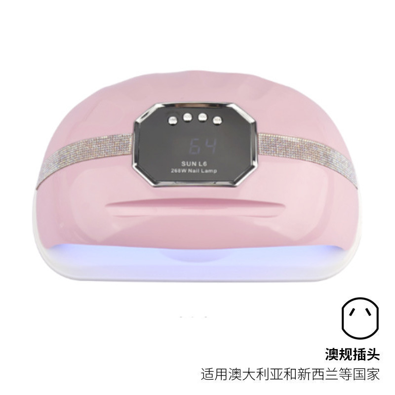 Lámpara de uñas 268W Lámpara para hornear de uñas de alta potencia, taladro, pegamento de esmalte de uñas inteligente de dos manos, lámpara de fototerapia, máquina de uñas para tienda de uñas