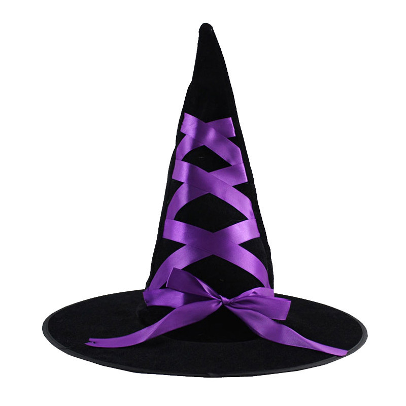 Cross-border COS maquillaje sombrero de baile suministros de Halloween bar decoración vestido sombrero de bruja sombrero mágico de Halloween