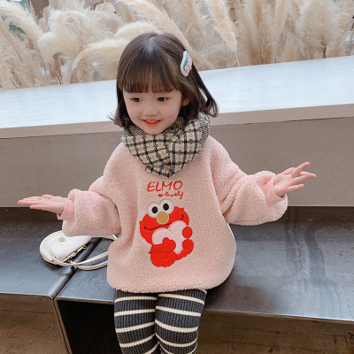 Foreign trade Children's clothing girl Autumn and winter Children Sweater Plush thickening 2020 new pattern children Sherpa jacket