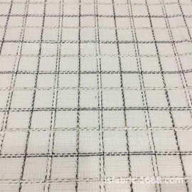 粗纺 小香风格子编织面料 男女装大衣布料 批发 箱包鞋材适用