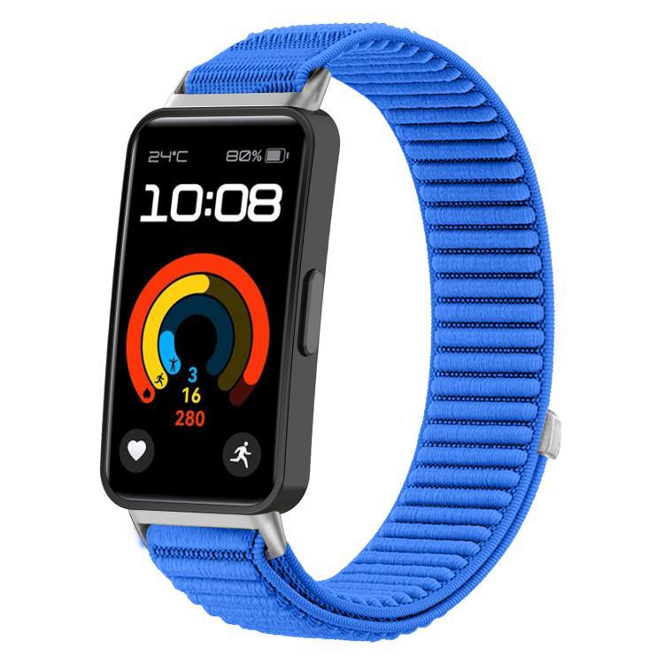 Para Huawei Band10 / 9 / 8 xDfind Wild Mountain Pattern Trenzed Nylon Velcro Bandera