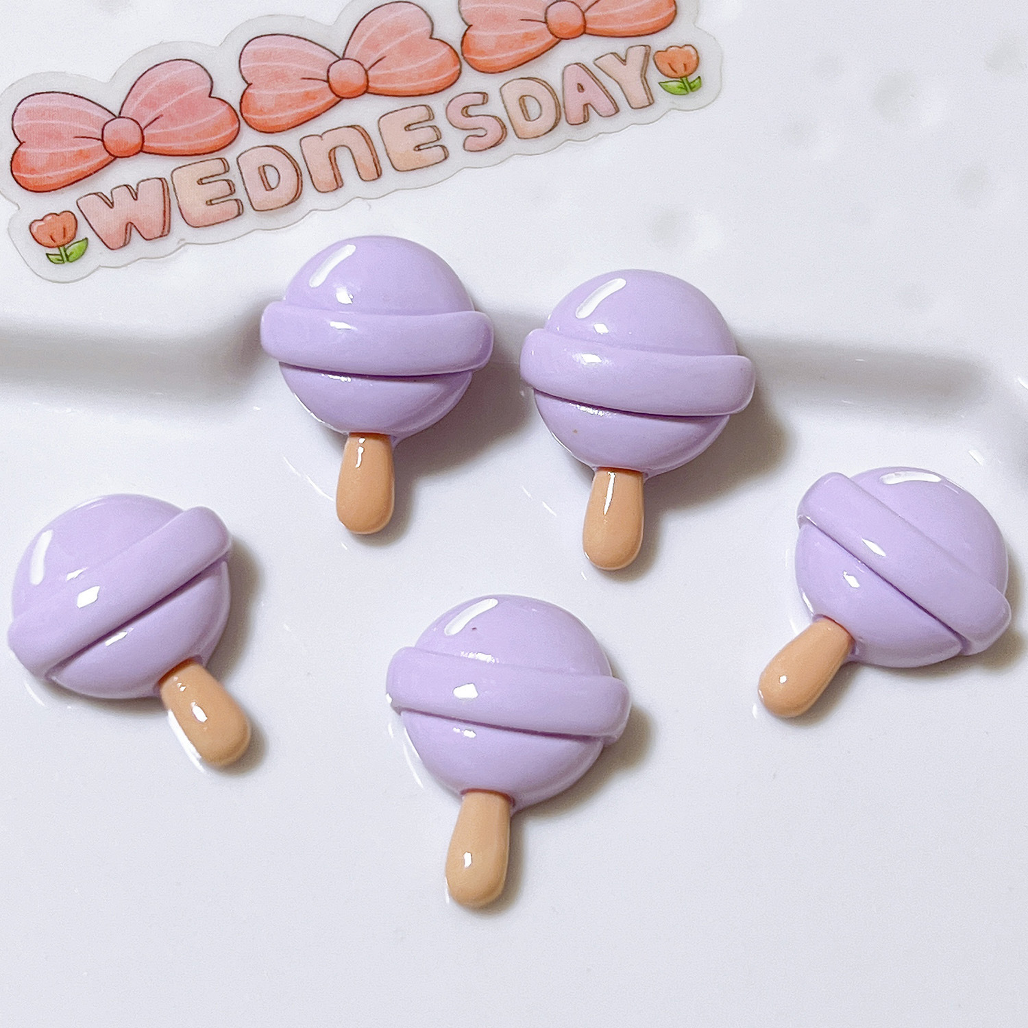 Internet celebridad DIY accesorios resina helado pegamento teléfono móvil cáscara jalea color material de la piruleta Accesorios Al Por Mayor