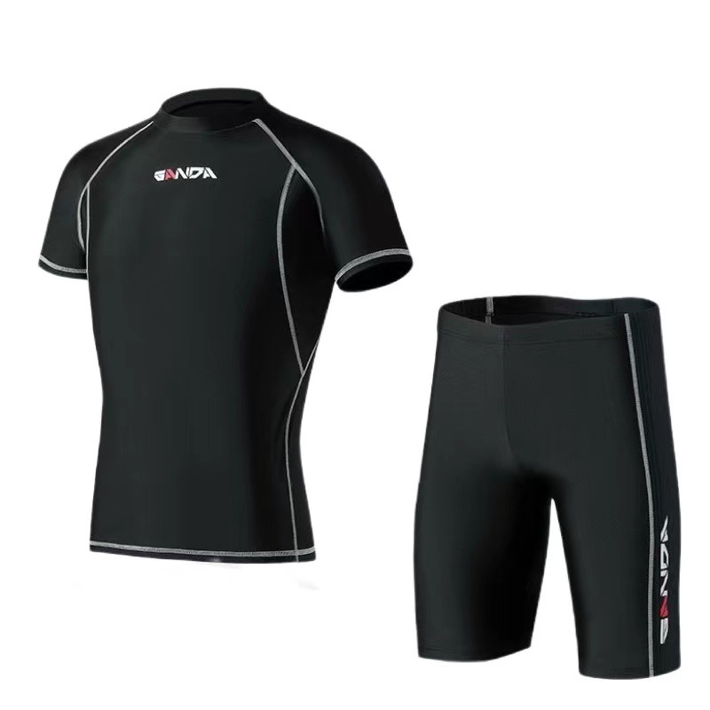Anti-Essenz-Badehose für Herren, Badebekleidung für heiße Quellen, Fünf-Punkt-Badeanzug-Set, neue Herrenbekleidung_voghion.com
