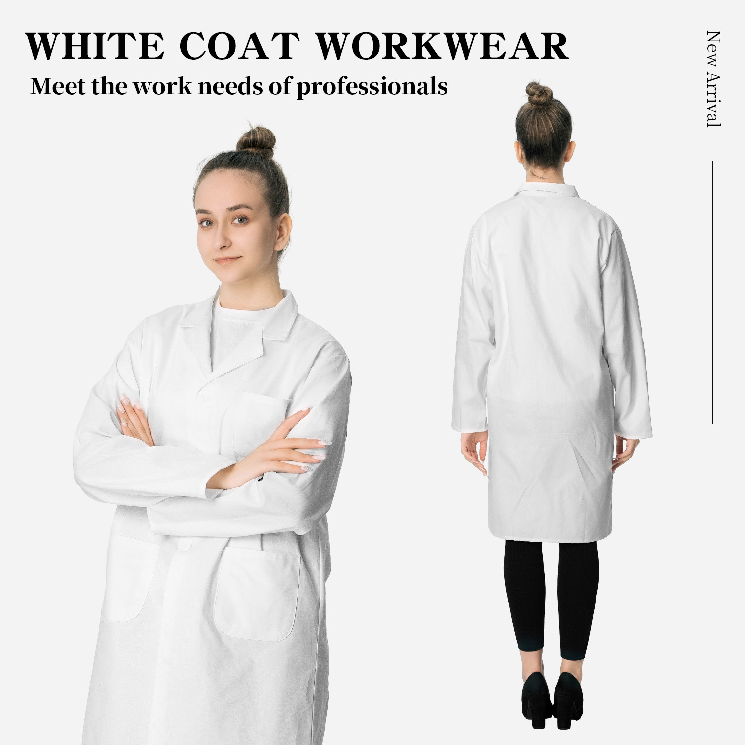 Batas de laboratorio transfronterizas, batas blancas, modelos de comercio exterior para hospitales, uniformes médicos, los más vendidos en Amazon, uniformes de trabajo de manga larga del sudeste asiático. image 27