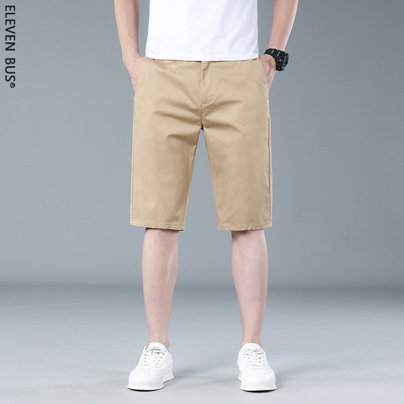High-End Light Luxury Men's Business Casual Shorts Men's Summer Outer Wear Thin Breathable Quick-Drying Slim Fit Mid-Length Pants for Men
